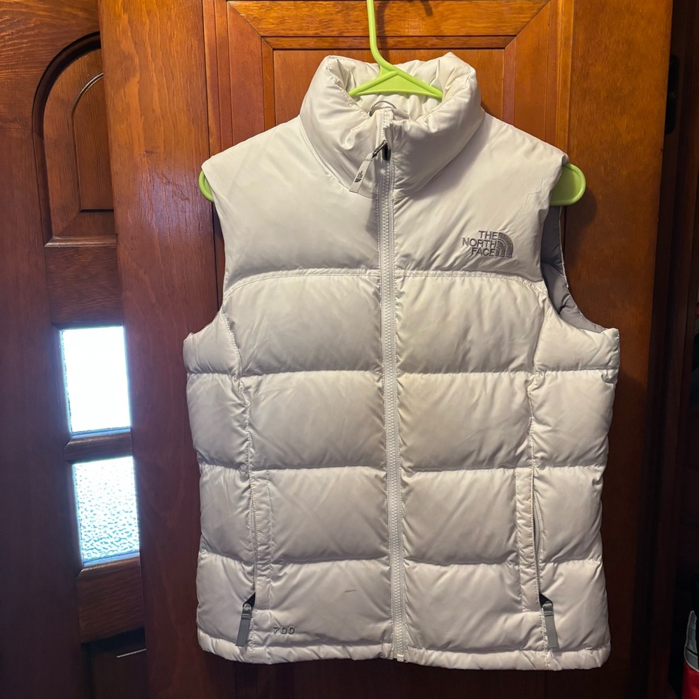 The North Face Off-White Puffer Vest.